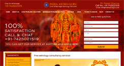 Desktop Screenshot of indiaastroguru.net